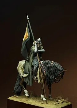 1/24 75mm războinic antic stai cu calul și bază de Rășină figura truse Model in Miniatura gk Unassembly Nevopsite
