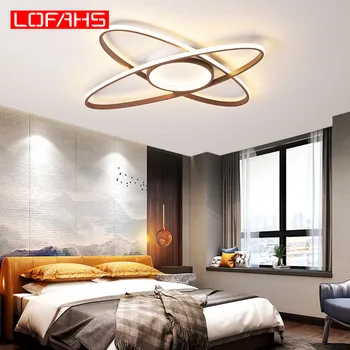 LOFAHS moderne LED lumini plafon la Distanță mare Maro lampă Pentru Camera de zi Dormitor Candelabre lusteri Chandelye Lustr Avizeler