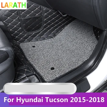 De înaltă Calitate Pentru Hyundai Tucson-2018 Auto Covorase Jos Covoare pad mat Pasul Interior de Mașină din Piele datoria covor de Styling Auto