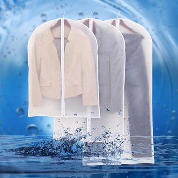6pcsset Îmbrăcăminte Acoperă Clar Geanta Costum de Umiditate rezistent la apa Molia Dovada Saci de Îmbrăcăminte Respirabil Fermoar Capac de Praf