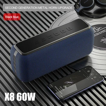 XDOBO X8 60W Difuzor Bluetooth Voice Assistant Coloana Difuzor Portabil cu Bas Profund Soundbar subwoofer IPX5 de Tip c, rezistent la apa