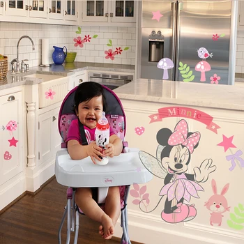Disney Minnie Mouse Autocolante De Perete Pentru Copii Fete Copii Camere Pepinieră Decor Acasă Vinil Desene Animate Wall Decal Diy Mural Art Decor