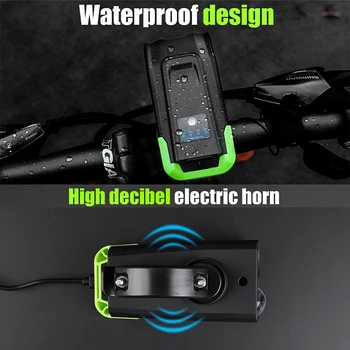 WEST BIKE Biciclete de Lumină, Cu Corn 800 Lumen LED Smart Inducție Față de Bicicletă Lampa USB Reîncărcabilă de Siguranță cu Bicicleta Lanterna