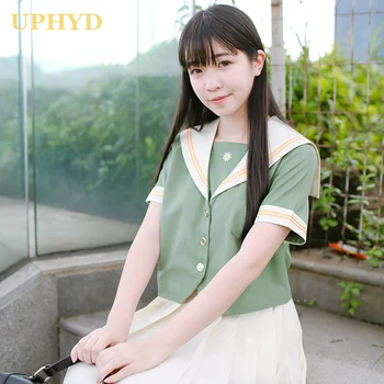Hot Nou Moda 2021 Verde De Mijloc Fata De Liceu Uniforma Minunat Stil Preppy Fete Japoneze Uniforme De Marinar