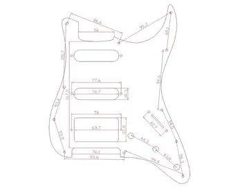 Musiclily SSH 11 Gaură Strat Chitara Pickguard si BackPlate Set de Fender USA/Mexican Standard Strat Stil, 1Ply Crema