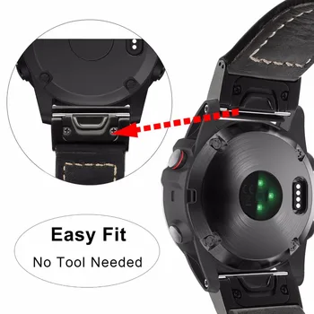 22mm Quick Fit din Piele Watchband pentru Garmin Fenix 5/ 5 Plus/ Precursor 945/935/ Abordare S60/ Quatix 5 Curea Ceas Trupa