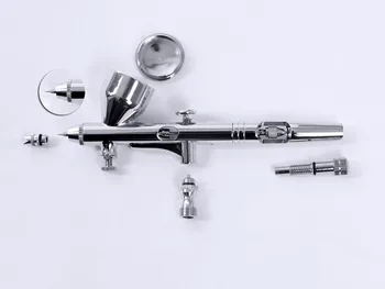1buc Dublă Acțiune Aerograf Kit de 0,2 mm/0,3 mm/0,5 mm Perie cu Aer Nada Vopsire Pistol de Pulverizare