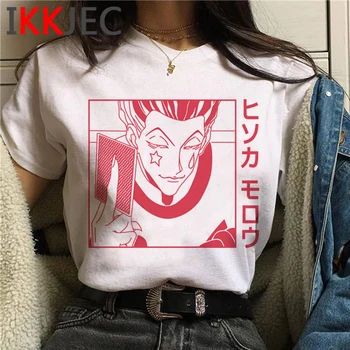 Hunter X Hunter Killua Zoldyck Diavolul Ochi tricou Femei Harajuku Streetwear T Shirt Anime Kawaii Tricou Kurapika Sus Teuri de sex Feminin