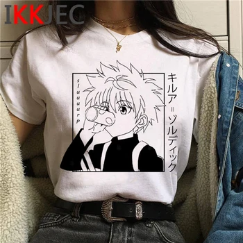 Hunter X Hunter Killua Zoldyck Diavolul Ochi tricou Femei Harajuku Streetwear T Shirt Anime Kawaii Tricou Kurapika Sus Teuri de sex Feminin
