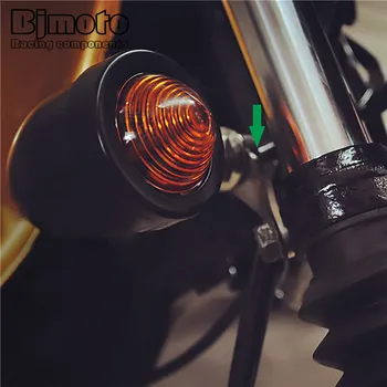 Pereche De Motociclete De Semnalizare Indicator Luminos Suport Lampă Retro Șoc Paranteze Adaptor Pentru Personalizat Furculita Elicopter Bobber Racer Clemă