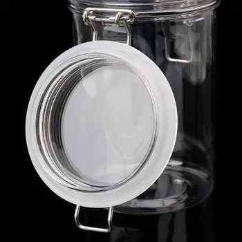 Plastic Oval Clip Top Stocare Borcan Cu Sigiliu Etanș Capacul De Alimentare Recipient De Tacamuri Conservarea Bucătărie Făină Paste De Condimente Organizator