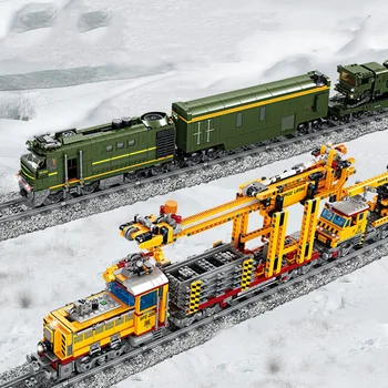 Militar seria City Creator Seria de Tren de cale Ferată vehicul Blindat de Transport Tren DIY model de Blocuri Caramizi Jucarii si Cadouri
