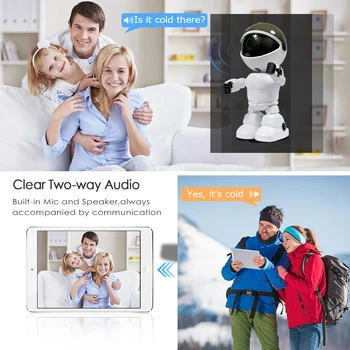 HD 1080P Home Security Camera IP Wireless Robot Wifi Camera Viziune de Noapte Camera 2MP Camera de Supraveghere CCTV Audio Baby Monitor