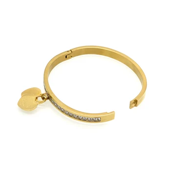 Nou Lux Faimosul Brand De Bijuterii Pulseira Aur Din Oțel Inoxidabil Cristal Bratari & Brățări De Sex Feminin Dragoste Inima Braceletss Pentru Femei
