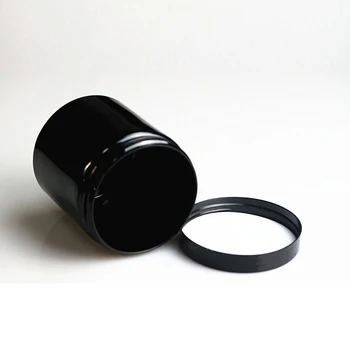 20buc 500ml gol negru din plastic rotund display oală cosmetice crema borcan balsam container container de proba de ambalare