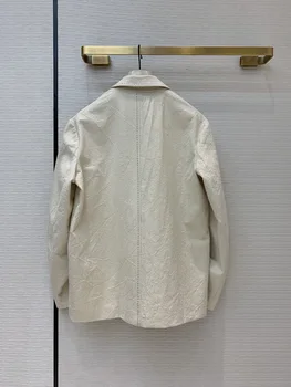 2020 Nou Toamna Iarna Moda Rever Dublu Breasted Cotton Blazer Coat Femei Cu Transport Gratuit