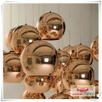 Placat cu bilă din sticlă Candelabru de Artă Modernă de iluminat Placare Mingea lumini de Argint aur bronz minge de sticlă de lampă