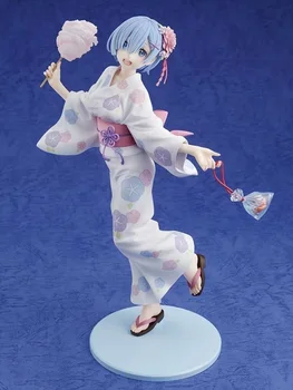 Anime RE: Zero Incepand de Viață într-o Altă Lume: Rem Yukata Versiune PVC Figurine Anime Sexy Gril Figuri Figura Anime Model