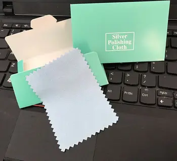 100buc Argint Curățare Cârpă de Lustruit Pachet Ștergerea Cutie de Carton Individuale de Ambalare pentru Bijuterii piele de Căprioară Maintenanc