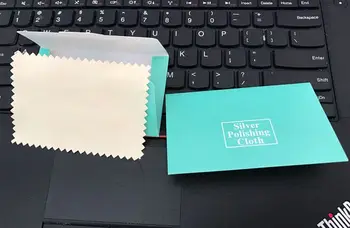 100buc Argint Curățare Cârpă de Lustruit Pachet Ștergerea Cutie de Carton Individuale de Ambalare pentru Bijuterii piele de Căprioară Maintenanc