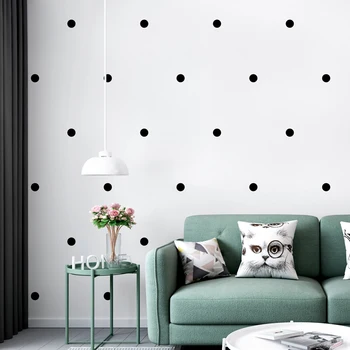 Stil Nordic Tapet URI Moderne Geometrie Simplă Alb-Negru Polka Dot Hârtie de Perete Camera de zi Dormitor TV de Fundal de Decor