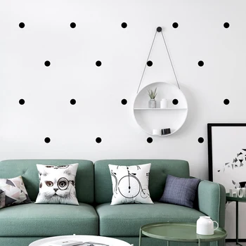 Stil Nordic Tapet URI Moderne Geometrie Simplă Alb-Negru Polka Dot Hârtie de Perete Camera de zi Dormitor TV de Fundal de Decor