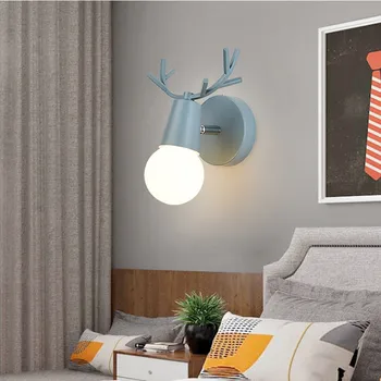 Personalitate creatoare corn de cerb macaron lumina de perete Nordic minimalist living, dormitor, noptiera interioară led tranșee de perete iluminat
