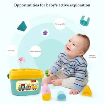 Copil De Educație Timpurie De Bloc Cutie De 1-3 Ani Multifunctional Baby Jucarie Forma De Potrivire De Educație Timpurie Jucărie