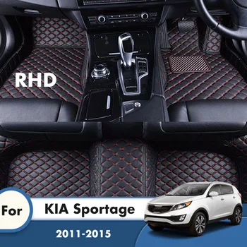 RHD Piele Auto Mocheta Pentru KIA Sportage 2013 2012 2011 Auto Covorase Personalizate Pad Accesorii Auto Interior Capac