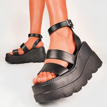 2021 Vânzare Gotic, Stil Casual, Confortabile Pene Tocuri Platforma De Agrement Sandale De Vara Pentru Femei Pantofi De Dimensiuni Mari 43