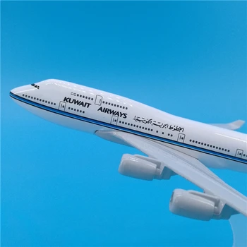 16cm Kuweit Aeronautice Boeing 747 Metal Aeronave Model Decor de Colectare Kuwait Airways B747 turnat sub presiune Model de Avion Jucării pentru Adulți