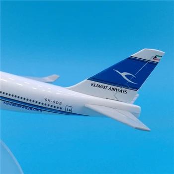 16cm Kuweit Aeronautice Boeing 747 Metal Aeronave Model Decor de Colectare Kuwait Airways B747 turnat sub presiune Model de Avion Jucării pentru Adulți