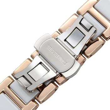 22mm Ceramică și Oțel Inoxidabil Watchband de Eliberare Rapidă Curea pentru Pebble Time Asus ZenWatch 1 2 Bărbați LG G Watch Urbane Trupa Încheietura mâinii