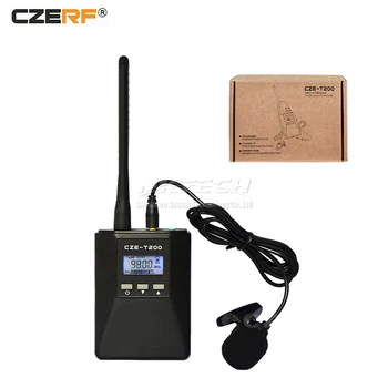 CZE-T200 CZERF PLL Transmițător FM Stereo 0-0.2 W MONO MINI Radio Difuzat de Postul de 1000mAh Pentru Ședințe/Turism/Campus