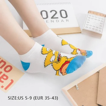 Sosete Femei Barbati Unisex Desene Animate Simpsons Model Printuri Șosete Anime Harajuku Bumbac Glezna Amuzant Ciorap Scurt Invizibil Streetwear