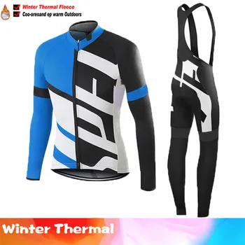 2020 Echipa Pro Termică Iarna Fleece Ciclism Haine Barbati Maneca Lunga Jersey Suit în aer liber, Bicicleta MTB Imbracaminte Salopete Pantaloni Set
