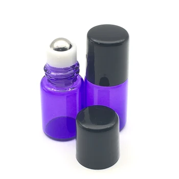 20buc 2ml Violet-albastru Roll Pe Sticla Sticla de Parfum Goale Colorate 2 Reîncărcabile Ulei Esențial Container de Proba