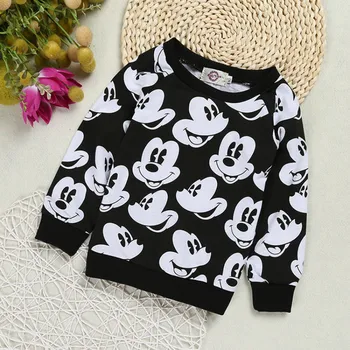 Moda Băiețel Fata Sport Copii Costum Mickey Mouse Pentru Copii Hanorac + Pantaloni 2 Buc Seturi De Îmbrăcăminte Copil Din Bumbac Tricouri Tinuta