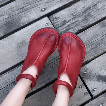 Artmu Originale Femei Cizme Lucrate Manual Din Piele Pantofi Vintage Femeie În Rochie Roșie, Pantofi, Ghete Pantofi De Nunta, Cadou De Moda