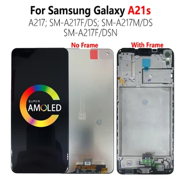 Super AMOLED A217 LCD Pentru SAMSUNG Galaxy A21s SM-A217F/DS A217F/DSN Display Touch Screen Digitizer Modul A217 LCD Cu Rama