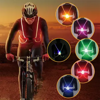 Mounchain în aer liber de Iluminat Reflectorizant ciclism led Vesta Centura de Lumini cu LED-uri Reglabile Siguranța de Funcționare Ciclism Vesta