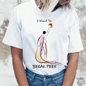Freddie Mercury Regina Trupa T Shirt Femei Harajuku Epocă Ullzang Moda T-shirt Tricou 90 Grafic Rock Top Teuri de sex Feminin