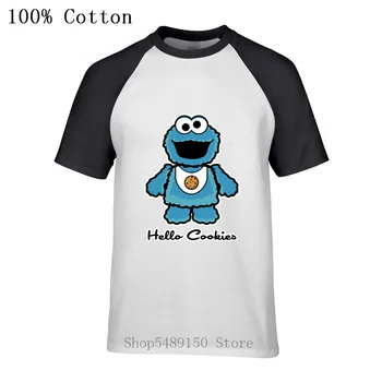 Amuzant Drăguț Monstru Cookie Bumbac Confortabil Maneci Scurte Tricou Camiseta Minunat Tricou Baieti Sesame Street Iubitului Cadou Tricou