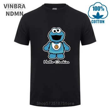 Amuzant Drăguț Monstru Cookie Bumbac Confortabil Maneci Scurte Tricou Camiseta Minunat Tricou Baieti Sesame Street Iubitului Cadou Tricou