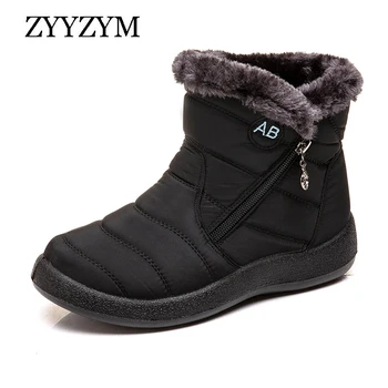 ZYYZYM Femei Cizme de Iarna Cizme de Zăpadă Mama Cizme de Iarna pentru Femei Pânză Impermeabilă de Pluș Ține de Cald Bumbac Pantofi de Femeie Botas Mujer