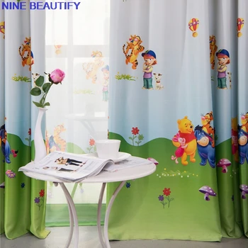 2020 New Sosire Perdele pentru Camera de zi Roz Personaj de Desene animate Ursul Cortina Pentru Copii Dormitor Copii Tratamente Tesatura Orb