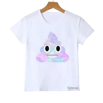 Rainbow Unicorn caca de imprimare tricou fete baieti amuzant unisex haine pentru copii de înaltă calitate tricou fetele harajuku tricou topuri de vara