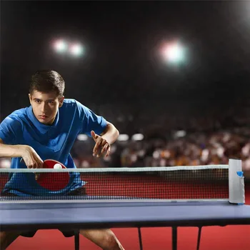 Retractabil De Tenis De Masă De Înlocuire Net Reglabil Ping Pong Net + Suport Cleme Pentru Orice Masă Portabil Interior Sport În Aer Liber