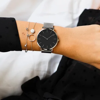 Ultra-subțire pentru Femei Ceasuri a Crescut de Aur Simplu Femei de Moda de Lux Doamnelor ceasuri pentru Femei Brățară Reloj Mujer Ceas Relogio Feminino
