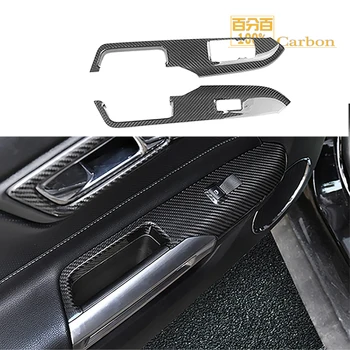Carbon Pentru Mustang Interior 10 Piese Din Fibra De Carbon 3 Găuri Negre Lucioase